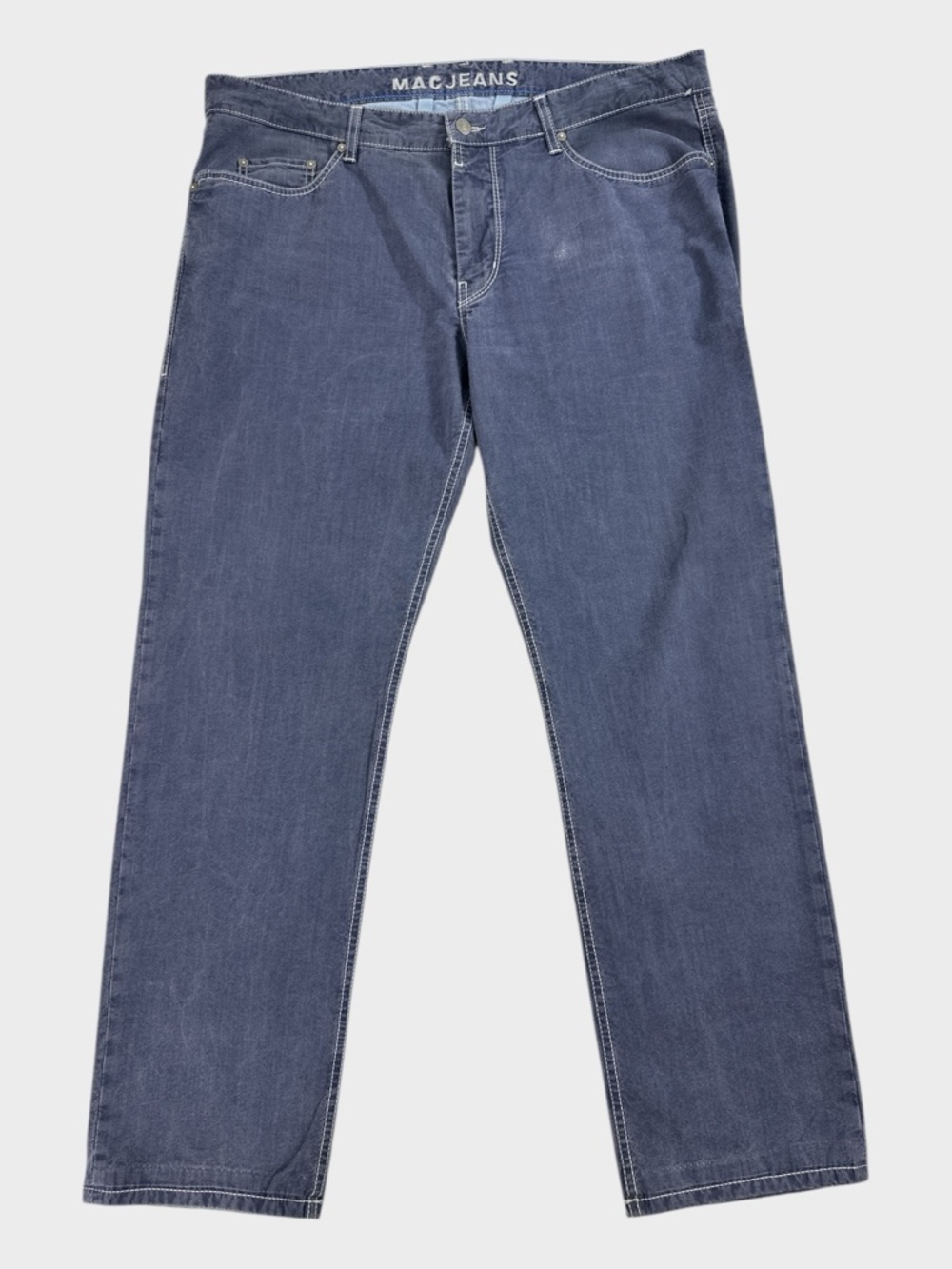 MAC Arne Straight Leg Jeans Vintage Wash Stretch Denim Modern Fit EU Designer